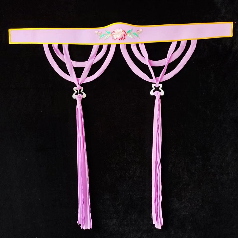 戏曲腰带越剧花旦飘带黄梅戏小姐丫鬟服装古装演出戏服女绣花腰带