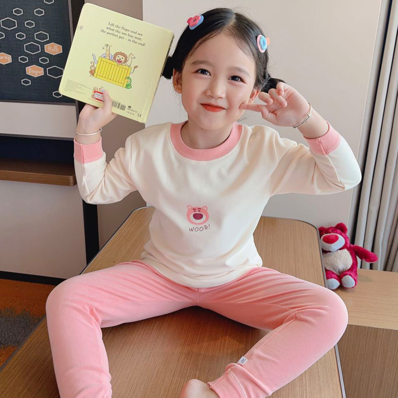 秋冬儿童保暖内衣套装秋衣卫生裤打底衫男孩女童宝宝德绒家居服睡