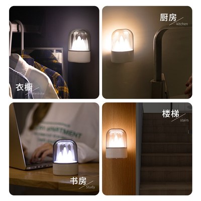 小夜灯宿舍床上用悬挂磁吸电池充电插电迷你可爱续航久护眼遥控灯
