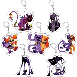 波比的游戏时间3亚克力钥匙扣微笑动物长腿瞌睡猫太阳狗动物挂件