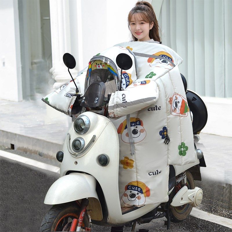 亲子款加绒加大防晒保暖升级版电车电动摩托车防雨防风加厚挡风罩