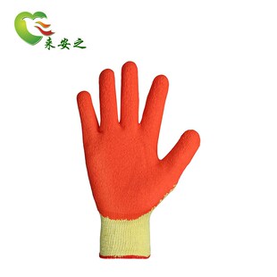 来安之涂桔胶手套浸胶作业手套劳保手套涂胶耐磨建筑工地港口搬卸