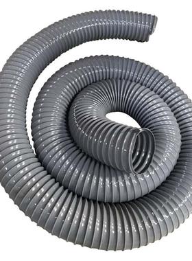 PVC灰色吸尘软管 雕刻机吸尘包塑钢丝风管塑料管除尘管木工波纹管