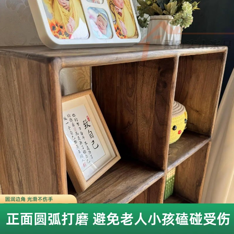 纯实木沙发边柜书架侧面柜墙边小窄柜沙发边几侧边书柜实木收纳柜