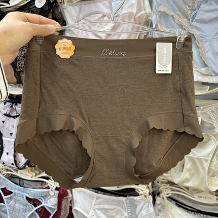 每奈6880磨毛女士内裤大码底裤软糯亲肤舒适高弹中腰三角裤女