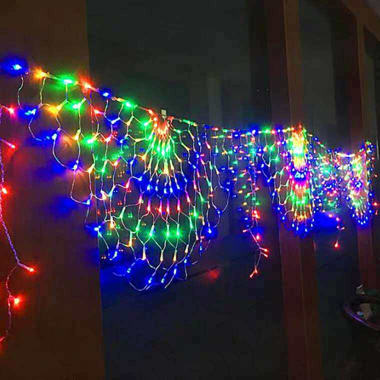 厂家直供led灯串 孔雀灯网灯渔网灯圣诞灯装饰 彩灯闪灯串灯