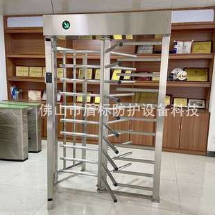 电控刷卡全高转闸 足球场全高栅栏门 人行通道全高十字旋转道闸