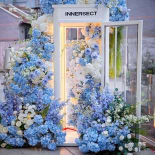 复古怀旧铁艺英国电话亭花艺邮筒信箱网红打卡拍照装 饰品落地摆件