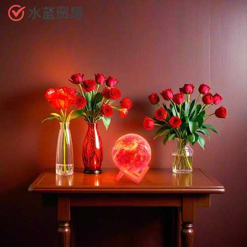 神秘感小夜灯卧室床头摆件氛围感多色可调网红3d打印立体月球灯