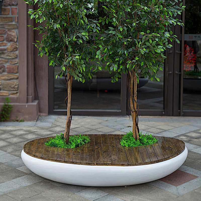 深圳玻璃钢木饰面花池树池景观坐凳机场酒店商场室内装饰休息座椅,家居饰品,花盆,淘宝优惠券,粉丝福利购,淘宝优惠卷