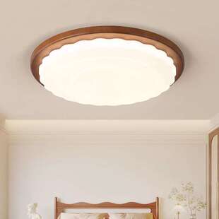 中古客厅创意书房卧室无极调光 复古实木吸顶灯新中式 新款 法式