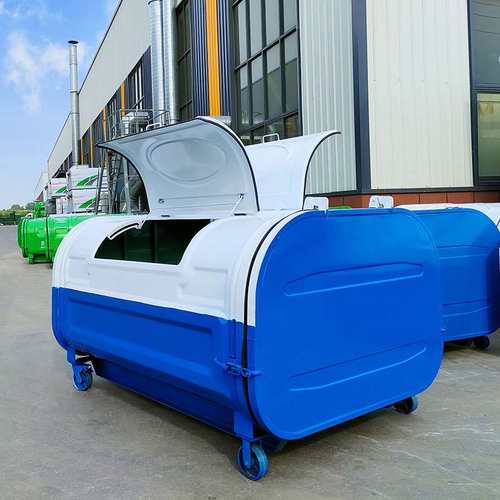 车载循环使用3方膜压勾臂垃圾箱 压膜环卫垃圾收集箱 拉臂箱