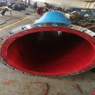 大口径吸排沙橡胶管DN300/350mm法兰耐磨耐负压胶管水厂抽排水管