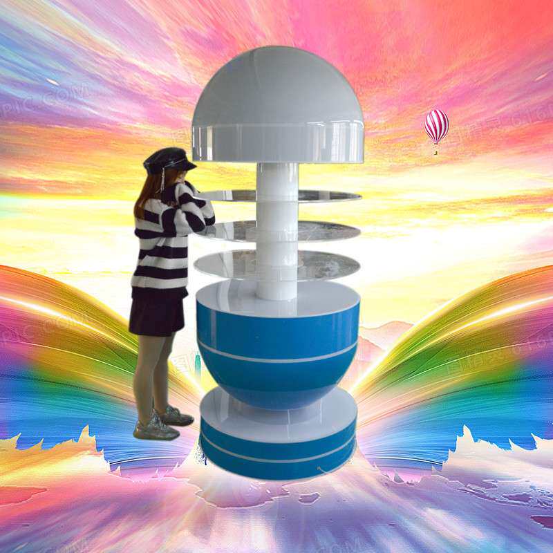 制作特大号胶囊展柜亚克力可乐罐展柜透明发光展架LED带灯展示柜