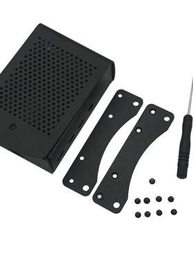 树莓派4代外壳金属铝合金Raspberry Pi 4B铝制龟体机箱带壁挂支架