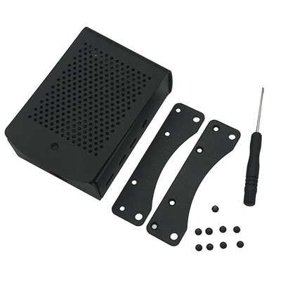 树莓派4代外壳金属铝合金Raspberry Pi 4B铝制龟体机箱带壁挂支架