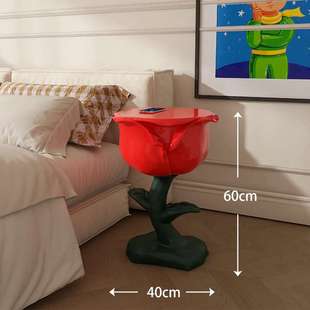 ShJ2024新款 饰品 玫瑰客厅边几茶几家用小户型小桌子可移动落地装