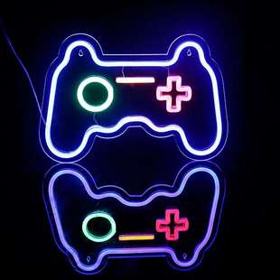 游戏机造型灯LED亚克力背板手柄霓虹灯装 饰灯家居室内厂家