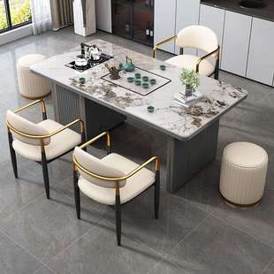 茶台岩板客厅家用阳台茶桌椅组合小户型一体现代轻奢泡茶桌代发