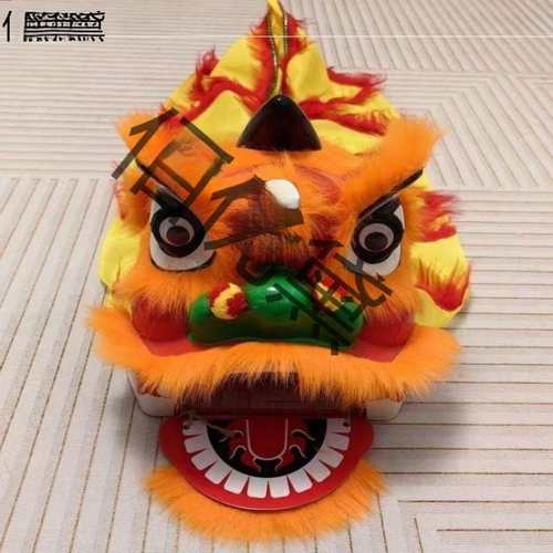 狮子头手工学生舞狮双人醒狮狮头儿童狮子表演道具配舞狮裤子全套