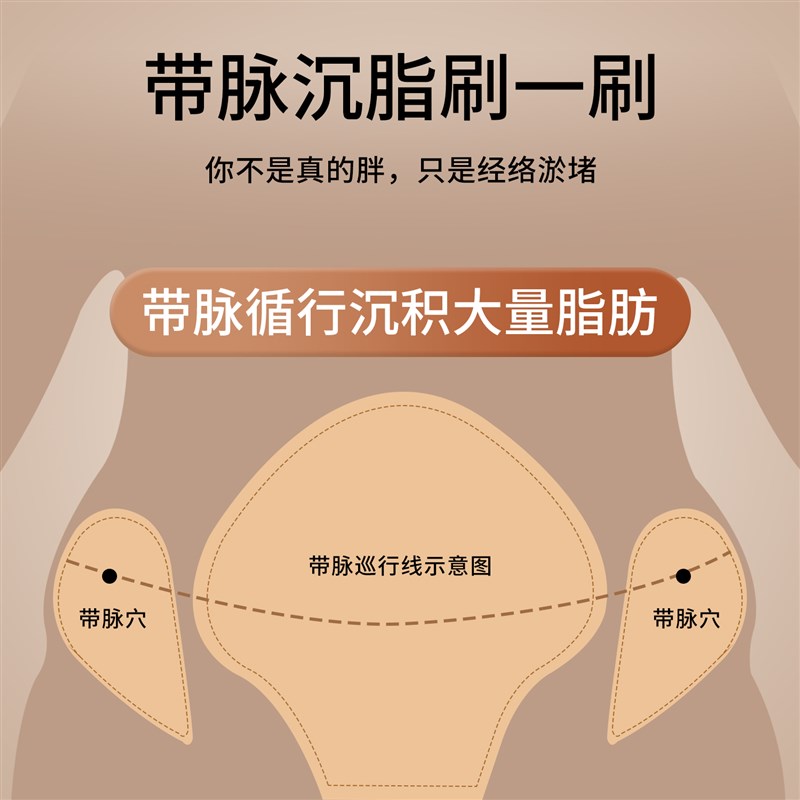 经络刷檀木梳全身通用带脉疏通神A器刷腿揉腹部肚子刮痧工具按摩