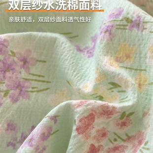 双层纱被套c单件150x200x230单双人非全棉纯棉2025新款 a类单独被