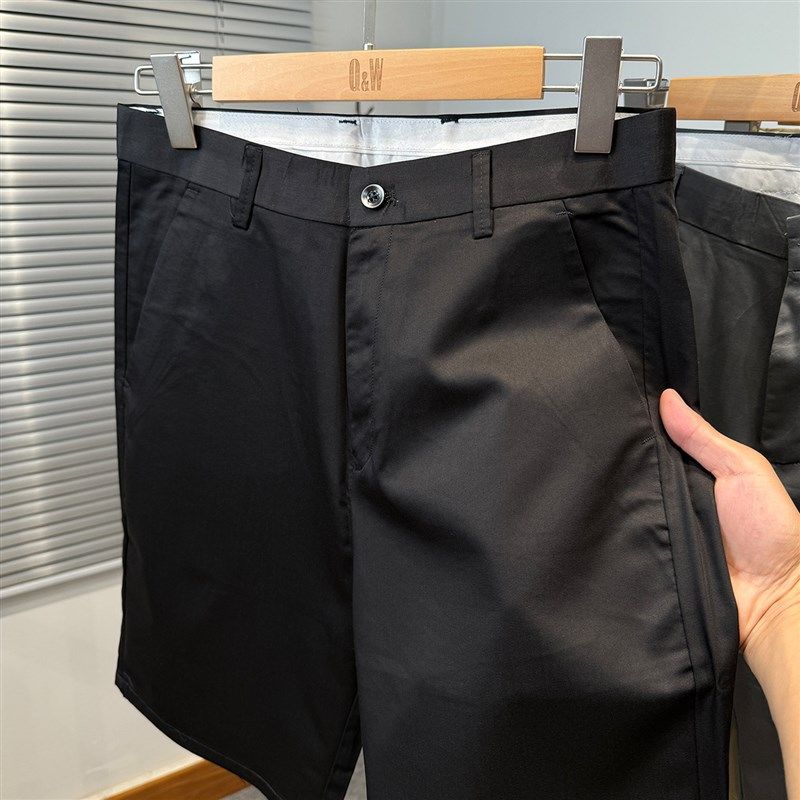 莱赛尔天丝短裤男夏季中年男人休闲五分裤精N梳棉中裤纯色百搭西,男装,短裤,淘宝优惠券,粉丝福利购,淘宝优惠卷