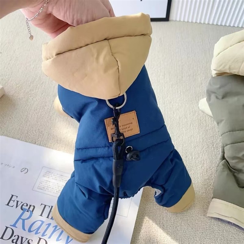 狗狗衣服冬季泰迪新款保暖v加厚小型熊博美宠物四脚韩系四腿棉衣