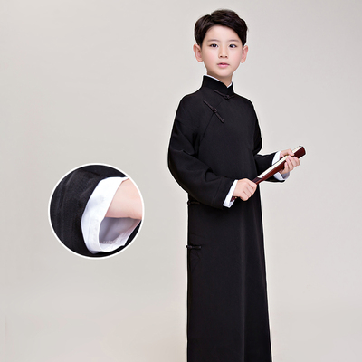 儿童相声大褂服装民国长衫中式长袍马褂男女童快板U小品演出表演