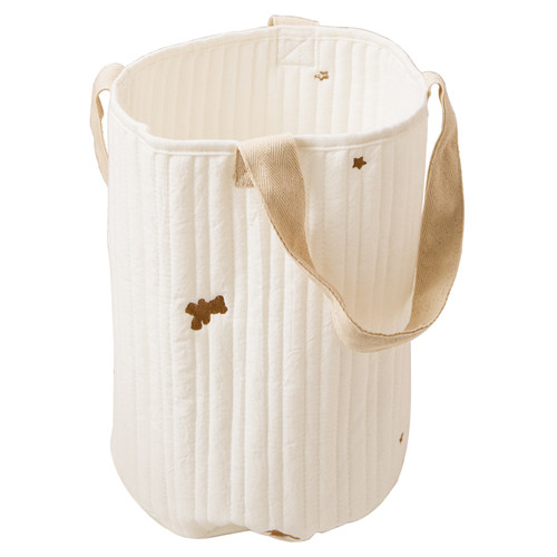 刺绣夹棉婴儿床头收纳袋宝宝尿不湿E尿片挂袋尿布台收纳包围栏挂