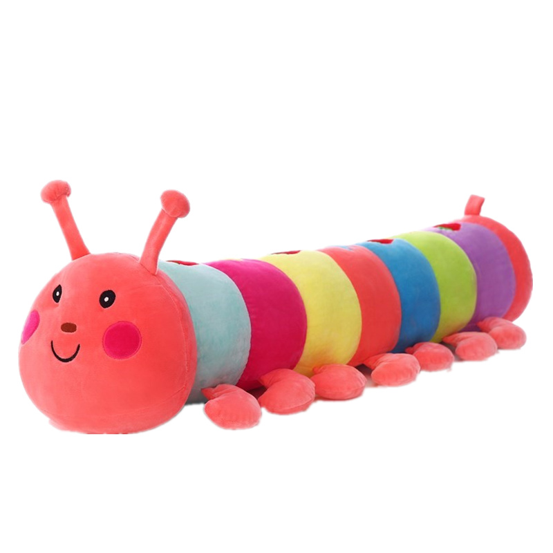 毛毛虫毛绒玩具娃娃枕头长条枕睡觉抱枕女生床上公仔儿.童生日礼