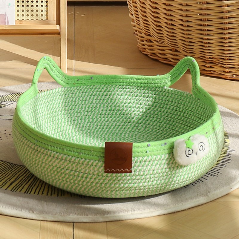 猫窝四季通用编i织宠物窝猫抓板耐抓耐磨不掉屑可水洗夏凉窝睡觉