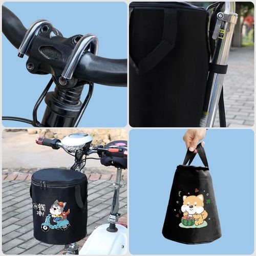 自行车车筐防水两用车篮子电动车帆布G折叠车篓挂篮旅行车单车菜