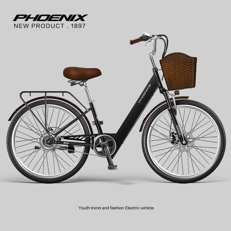 凤凰24/26j寸锂电电动自行车新国标电助力自行车通勤轻便电动车