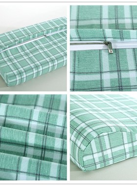 全棉色织老粗布3050记忆枕头套406K0成人软凉席纯棉乳胶枕套