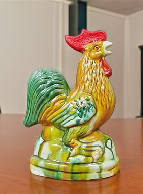 十二生肖陶瓷器摆件12生肖猪狗牛羊龙兔猴鸡马鼠虎工艺.品生日礼