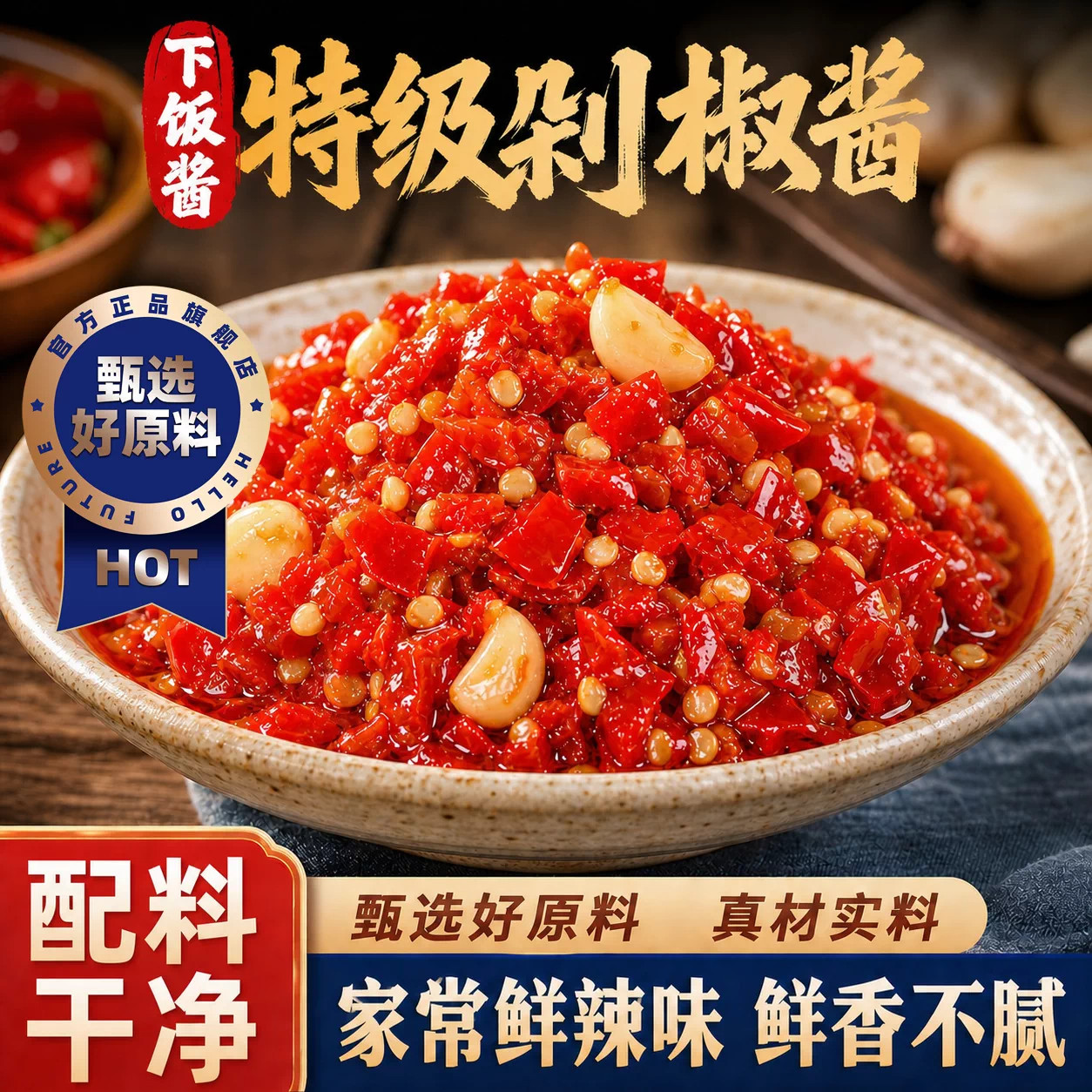 剁椒辣椒酱湖南特产正宗香辣双椒剁辣椒下饭菜小米椒拌饭剁椒酱罐
