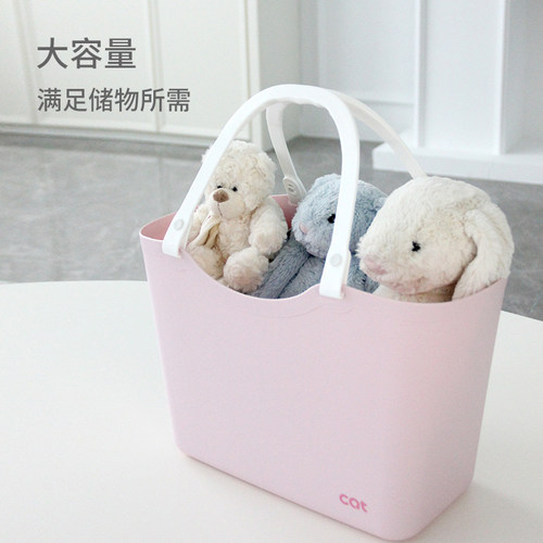 野餐篮网红户外露营春游手提篮子大号环保购物买菜篮子家用收纳筐