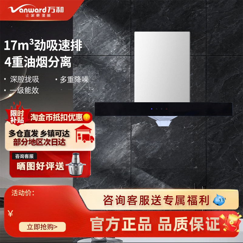 多重降噪油烟机欧式T型万和家用