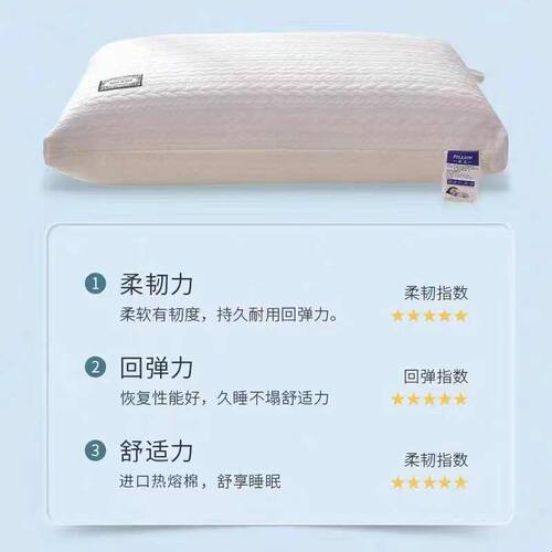枕头护颈椎助睡眠家用枕芯可水洗单个学生宿舍单人48x74cm一只装