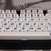 未知图腾R3键帽侧刻背光键帽原厂高度PBT热升华124键小全套