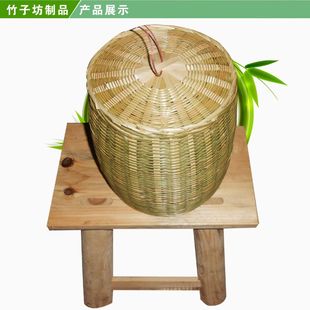 手工竹编篮收纳筐竹箩纸篓花篮垃圾筐家用编织箩筐工艺大竹筐簸箕