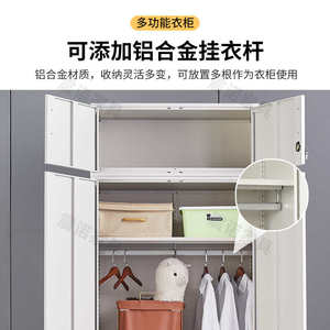 阳台储物柜大容量飘窗置物带顶柜套装衣柜防潮防晒多层铁皮收纳柜