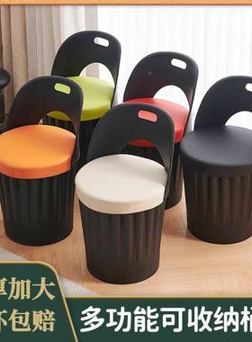 油餐椅商用网红塑烤肉烧烤防油眼桶凳椅可储收纳41688料餐椅漆桶