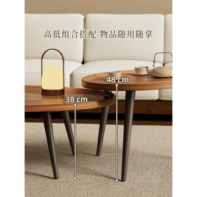 茶几客厅家用沙发侧边小边几圆桌子可移动阳台茶桌卧室床头柜替代