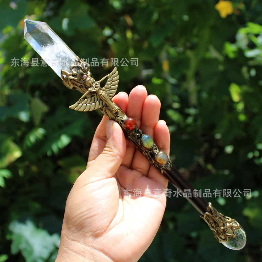 26-30cm天然白水晶手工魔法杖