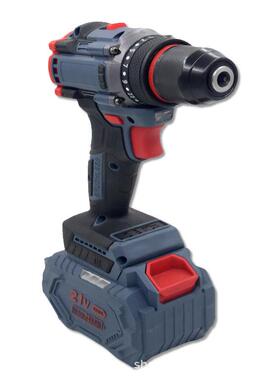 OLZ锂电21V钻双速无刷电机棘轮夹头正反灯显小操作钢炮电强转劲动