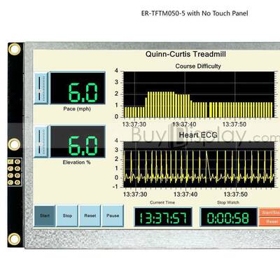 5寸FTLCD彩色液晶显屏配SSD1963控制板/并口/可85400T示配触摸屏