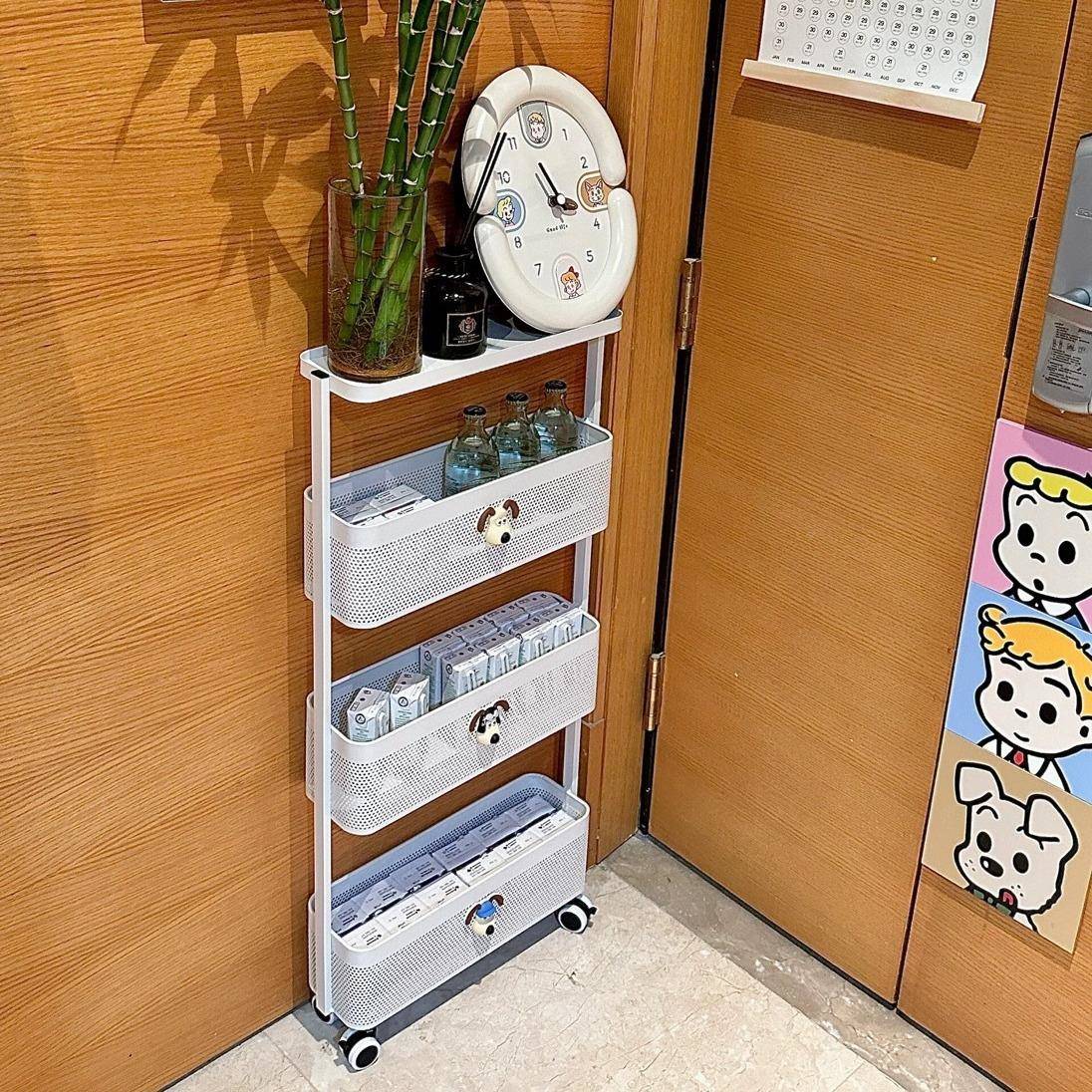 厨落地推车收纳物架家PHP用房客厅浴小室可移动多功能夹缝架收纳