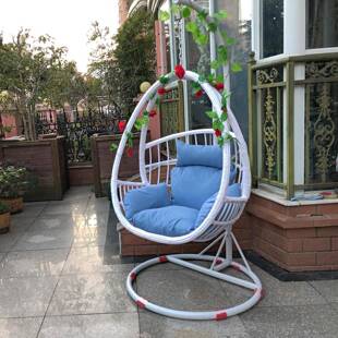 吊椅摇篮吊篮藤椅网吊床室内家椅用懒人椅阳摇台吊无品牌/兰子红